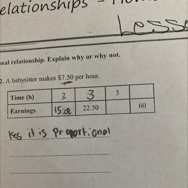 A babysitter makes $7.50 per hours what is 5 and 60 ?-example-1