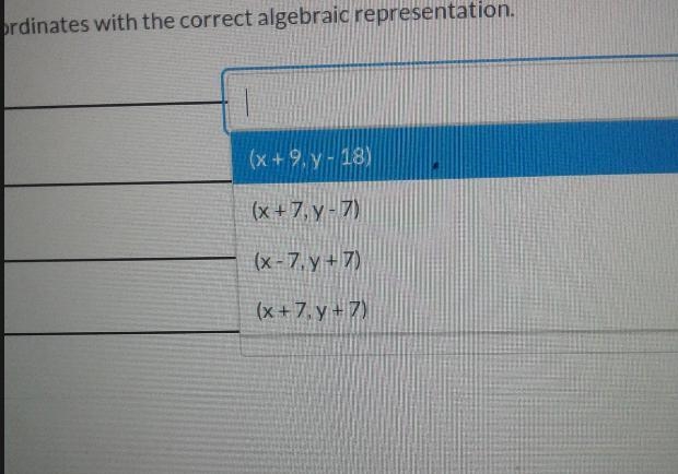 The coordinates below represents points that were translated.Match the coordinates-example-2