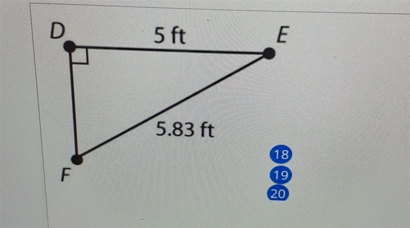 Find E and find F to the nearest degree and find DF to the nearest tenth.-example-1