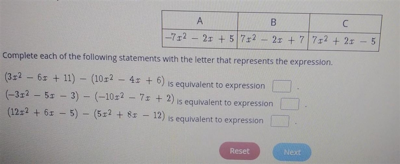 Type the correct answer in each box.Consider the expressions shown below.-example-1