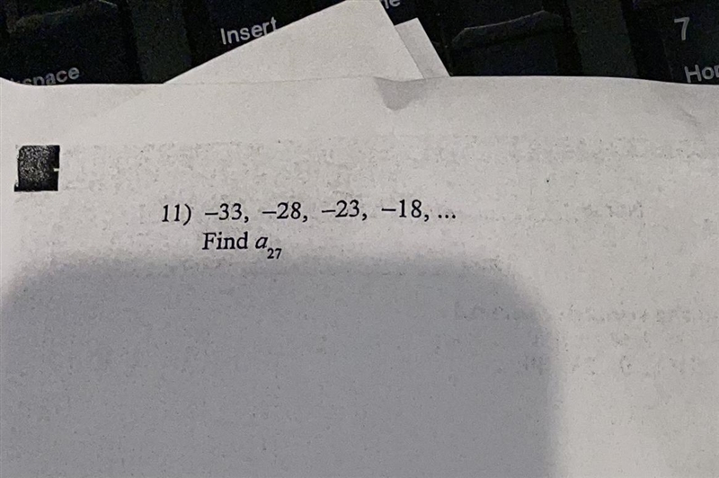 I need help with this question. I need to find the common difference, the term named-example-1