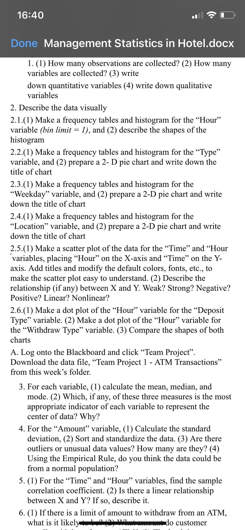 Point). Questions 1. (1) How many observations are collected? (2) How many variables-example-1