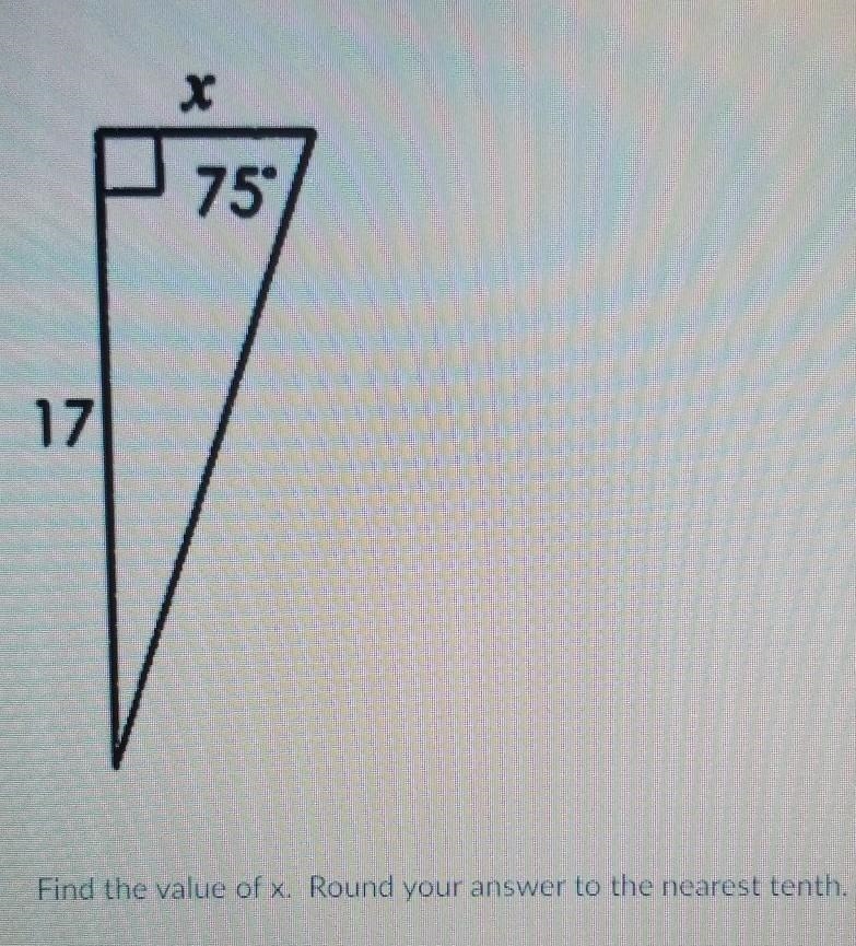 How to solve for x and round it up to tenth-example-1