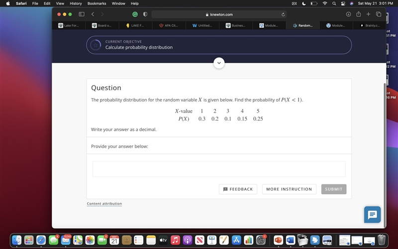 The probability distribution for the random variable X is given below. Find the probability-example-1