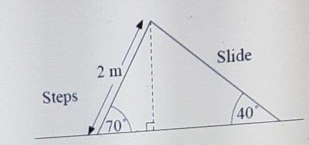 The diagram show a side (a) find the height of the top of the side(b) find the length-example-1