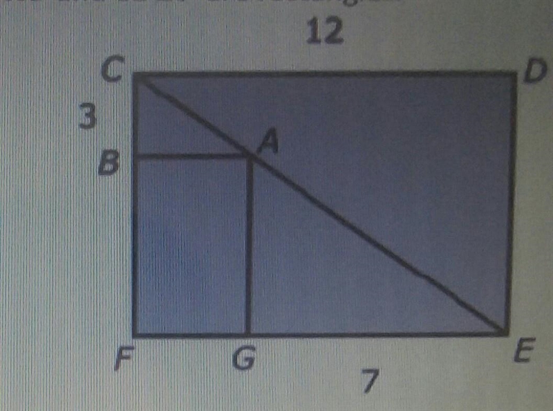 In the diagram, qudrilaterals FBAG and CDEF are rectangles. How long is DE rounded-example-1