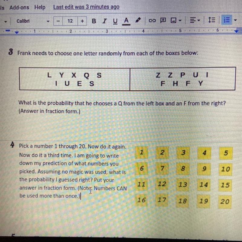 What is the probability that he chooses a Q from the left box and an F from the right-example-1