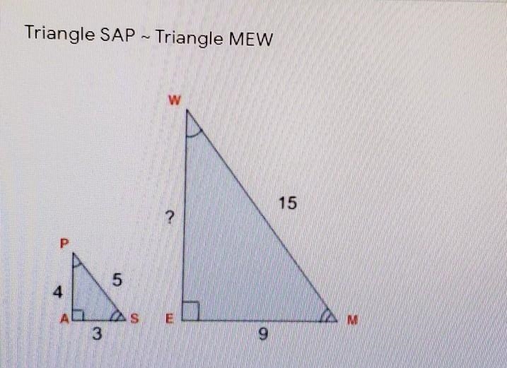 How do I find the missing side length using side length ratios-example-1