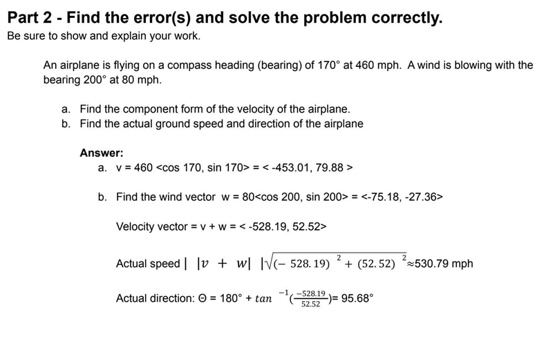 I am confused about this pre-calculus question. I only need to answer part B-example-1