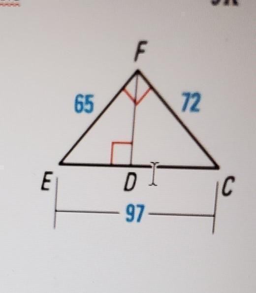 Use the diagram at the right. Find DC. Then find DF. Round decimals to the nearest-example-1