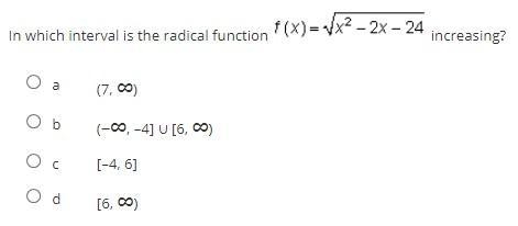 In which interval is the radical function f of x is equal to the square root of the-example-1