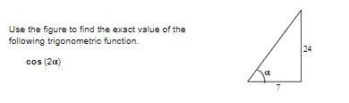 cos(2a) = what? I understand you use the formulas but I don't know how to get the-example-1