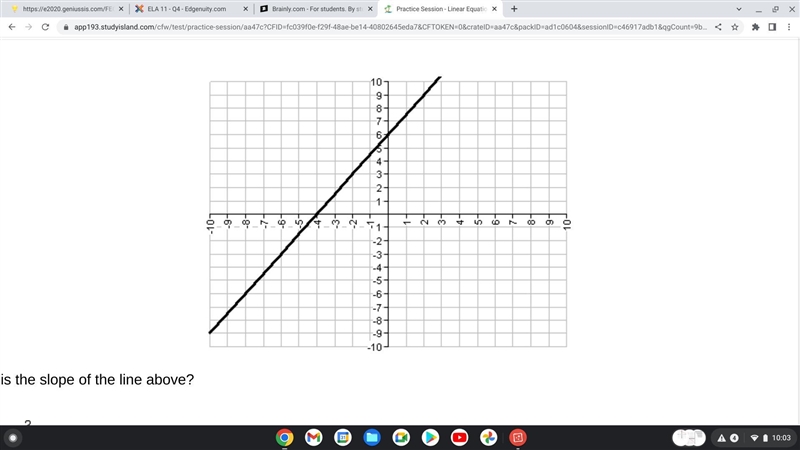 What is the slope of the line above? A. 3/2B. -3/2C. -2/3D. 2/3-example-1