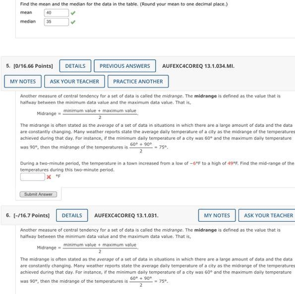 Another measure of central tendency for a set of data is called the midrange. The-example-1