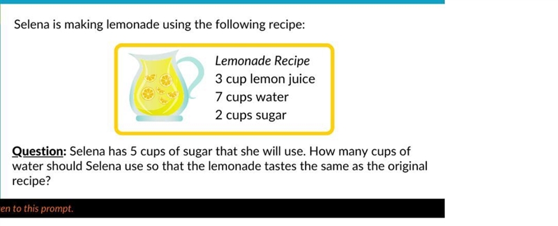 Selena is making cups on lemonade using the following:-example-1