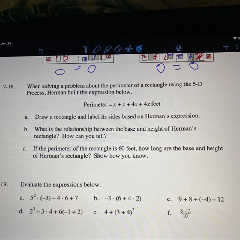 7-18When solving a problem about the perimeter of a rectangle using the 5-DProcess-example-1