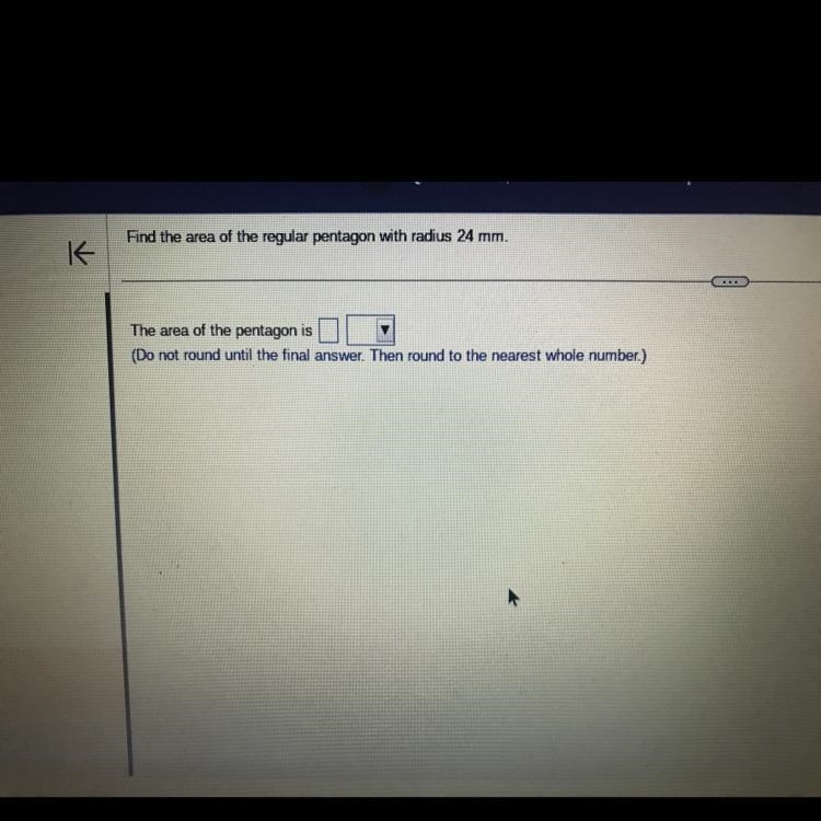 What is the area of the pentagon with a radius of 24 mm?-example-1