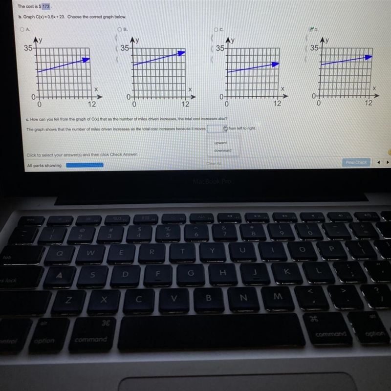 I need help on the last option C. would it be “upward” or “downward”?-example-1