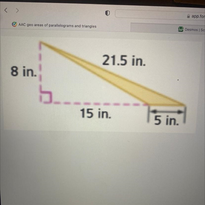 Find the area of the triangle.-example-1