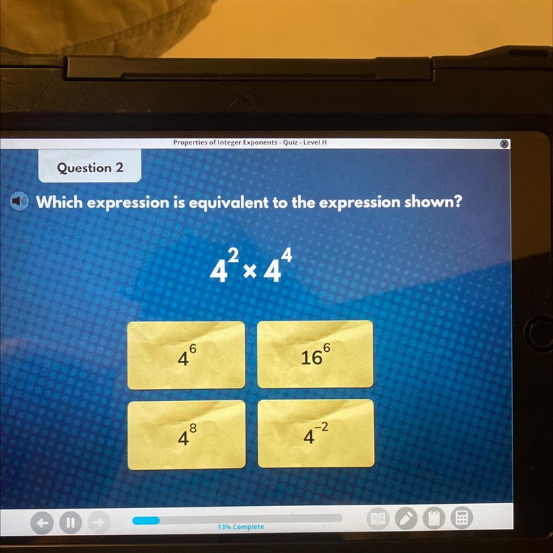 Which expression is equivalent to the expression shown?-example-1