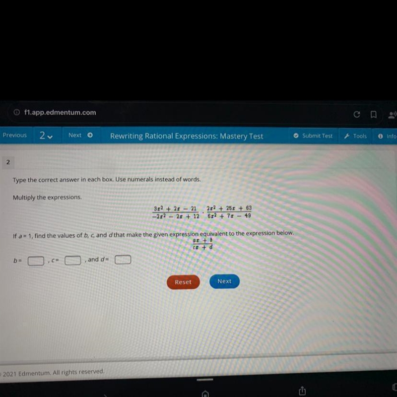 2 Type the correct answer in each box. Use numerals instead of words. Multiply the-example-1