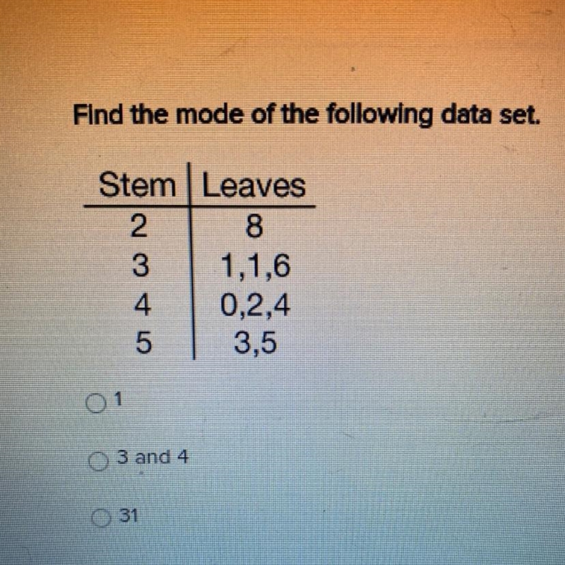 Find the mode of the following data set. help please-example-1