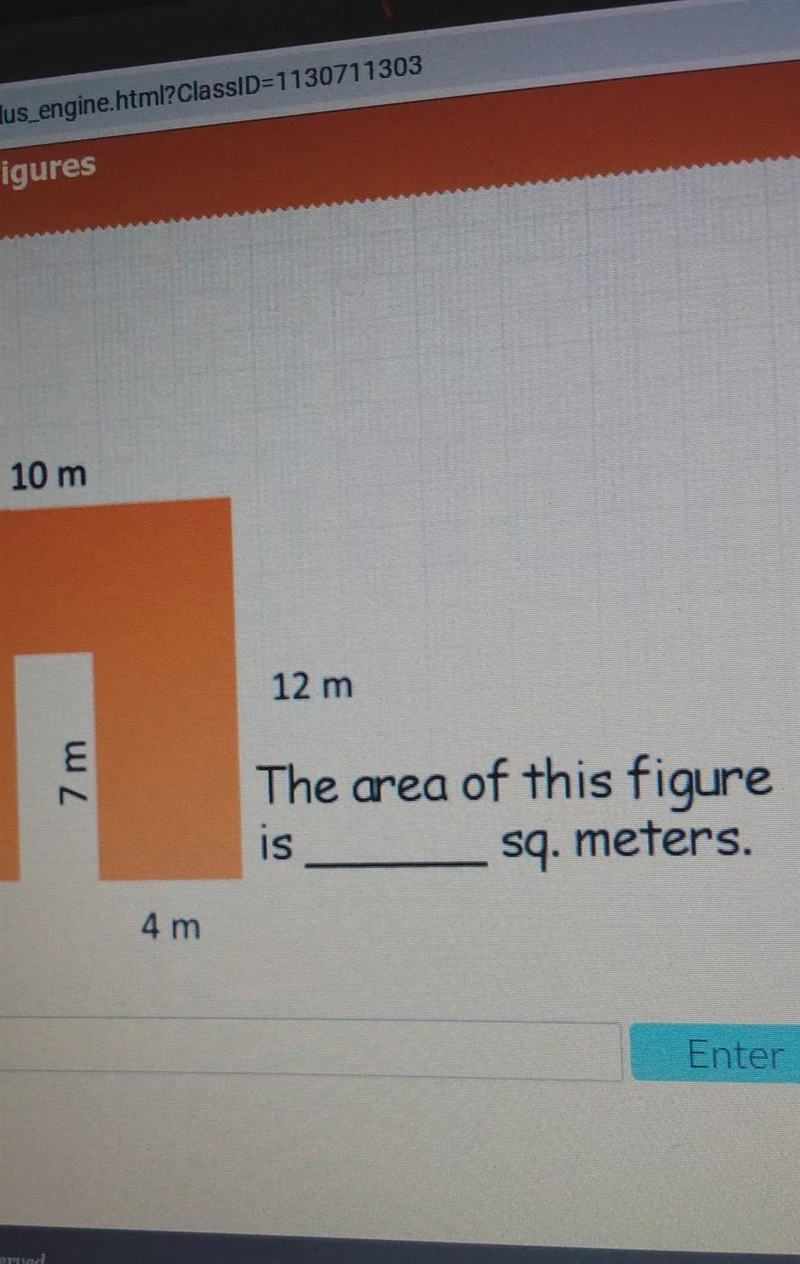 10 m 12 m ա Լ The area of this figure sq. meters. IS 4 m 4 m-example-1