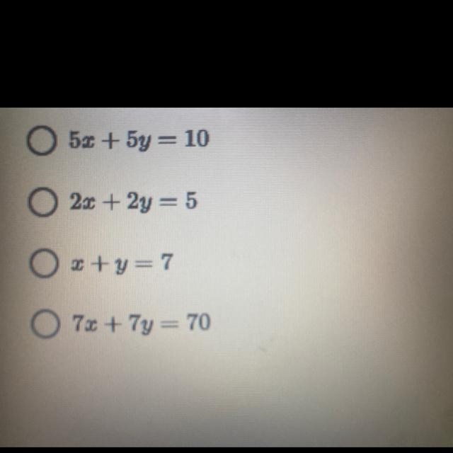 Which of the following equations is equivalent to x + y – 10=0?-example-1