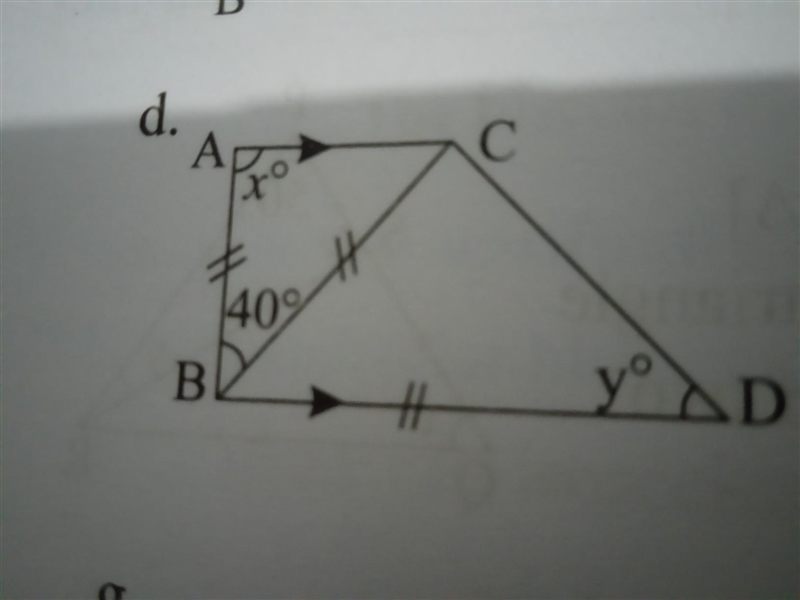 Find the value of x,y in the given figure with reasons.​-example-1