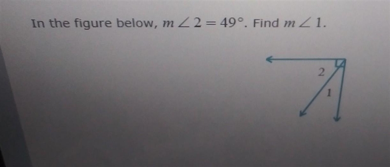 In the figure below, m2 = 49. Find mx 1.-example-1