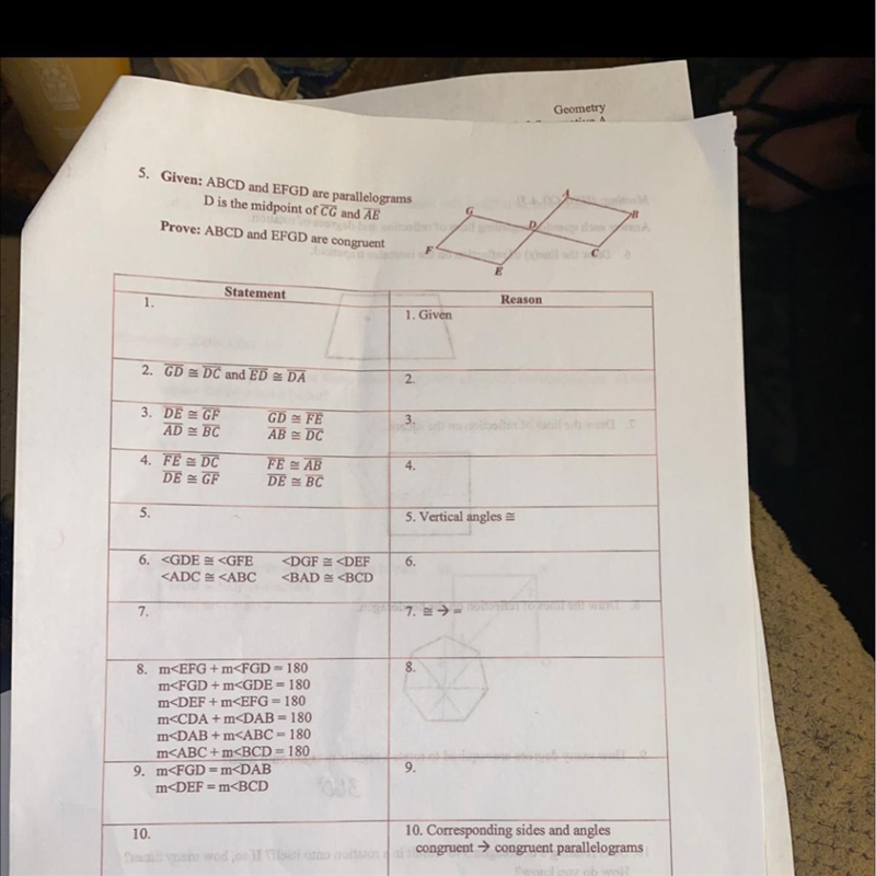 Fill in the proof table to show that the prove statement is true-example-1