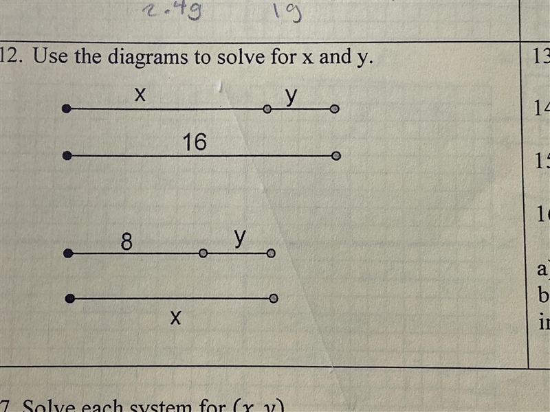 Solve for x and y. 8 5 Х 15 У 12-example-1