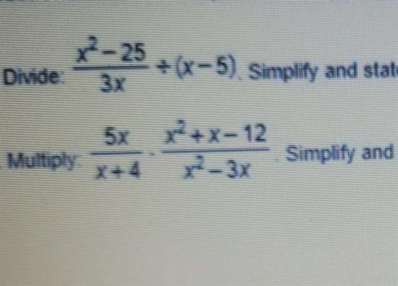 showing all your work for problem 1 divide simplify and state the domain and problem-example-1