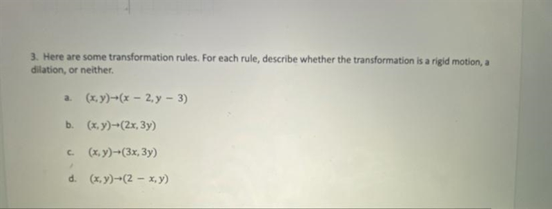 here are some transformation rules. For each rule, describe whether the transformation-example-1