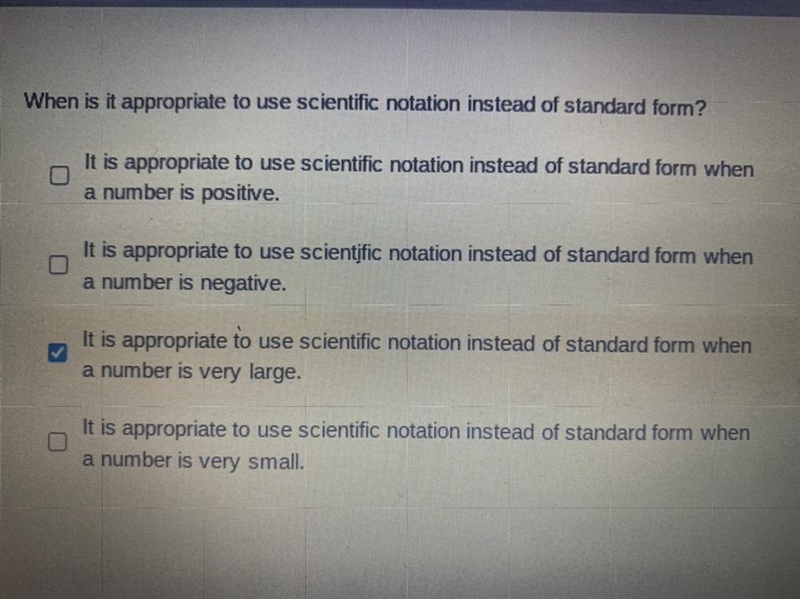 When is it appropriate to use scientific notation instead of standard form?-example-1