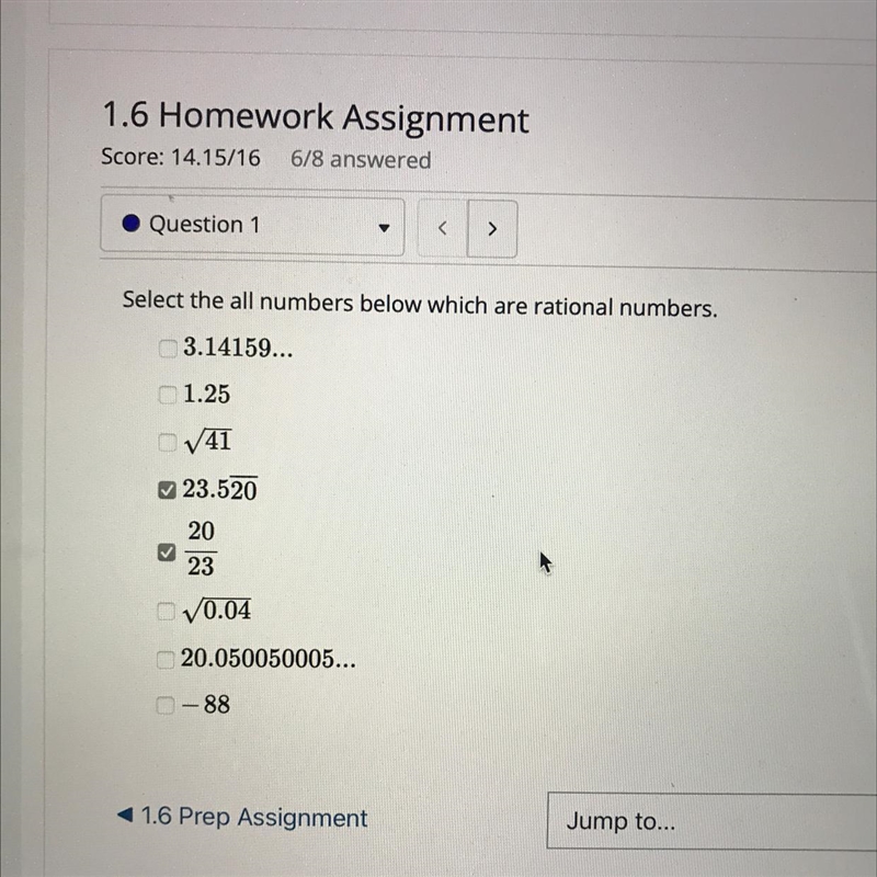 I need to know which of these are rational numbers.-example-1