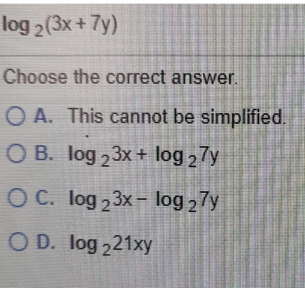 Use the properties of logarithms to rewrite the following expression. Simplify the-example-1