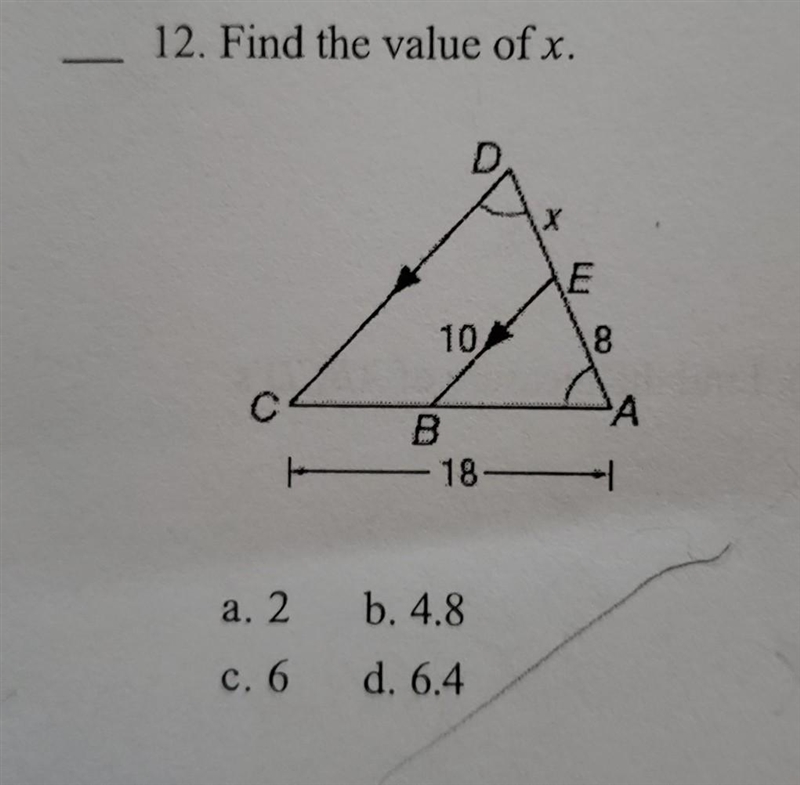 How can I find the value of X?​-example-1