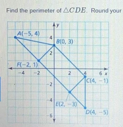 Find the perimeter of CDE​-example-1