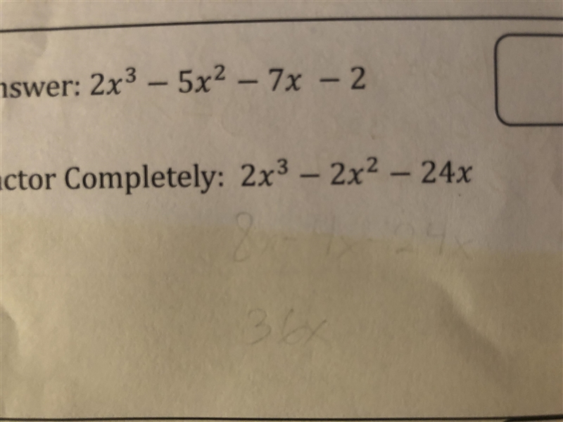 100 POINTS Factor Completely: The second equation-example-1