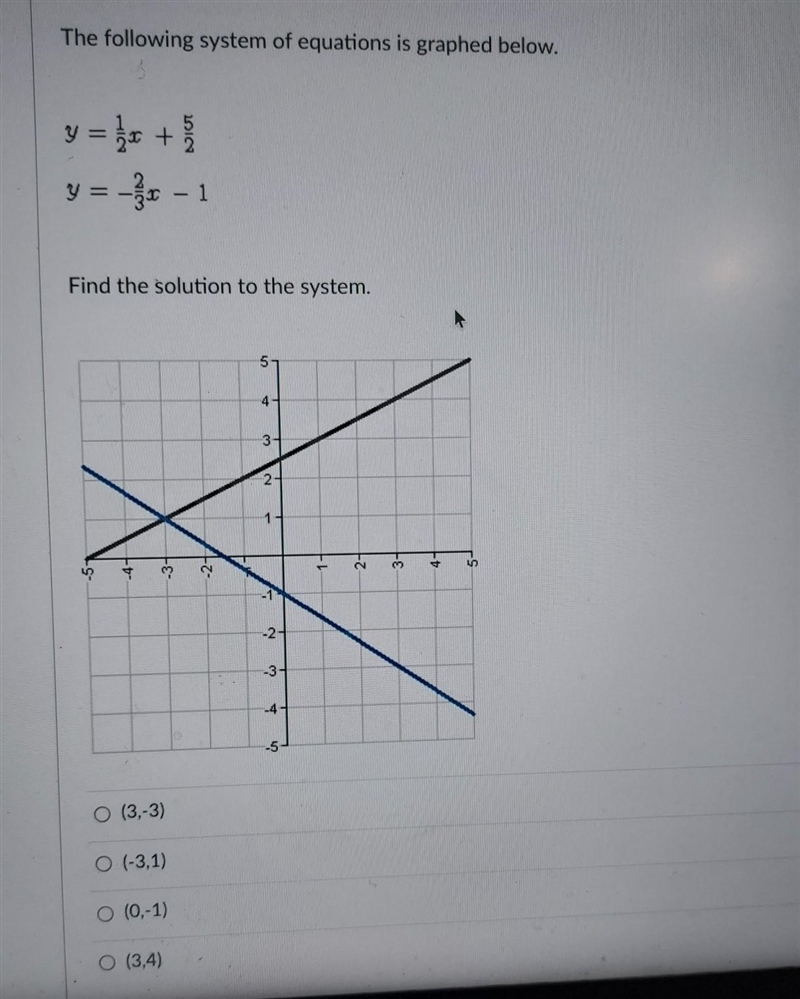 (3,-3) (-3,1) (0,-1) (3,4) ​-example-1