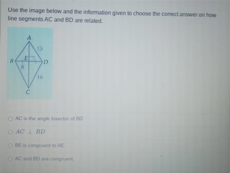 use the image and the information given to choose the correct answer on how line segments-example-1