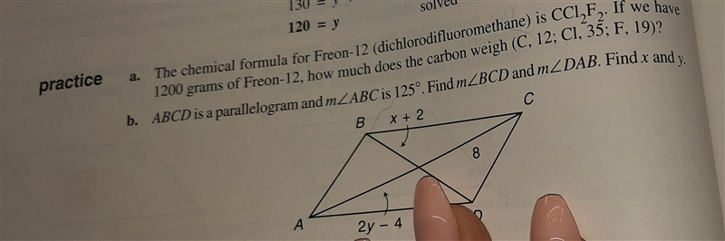 ABCD is parallelogram and m-example-1