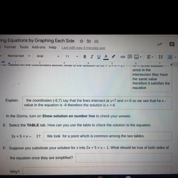 Suppose you substitute your solution for x into 2 x+5=x-1. What should be true of-example-1