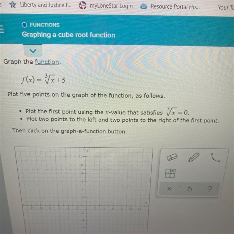 Graph the function. Plot five points on the graph as follows.-example-1