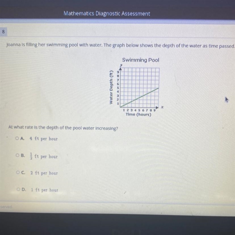 At what rate is the depth of the pool water increasing?-example-1