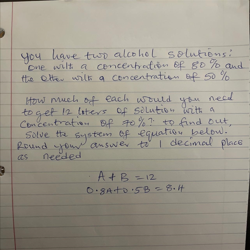 You have two alcohol solutions: one with a concentration of 80%-example-1