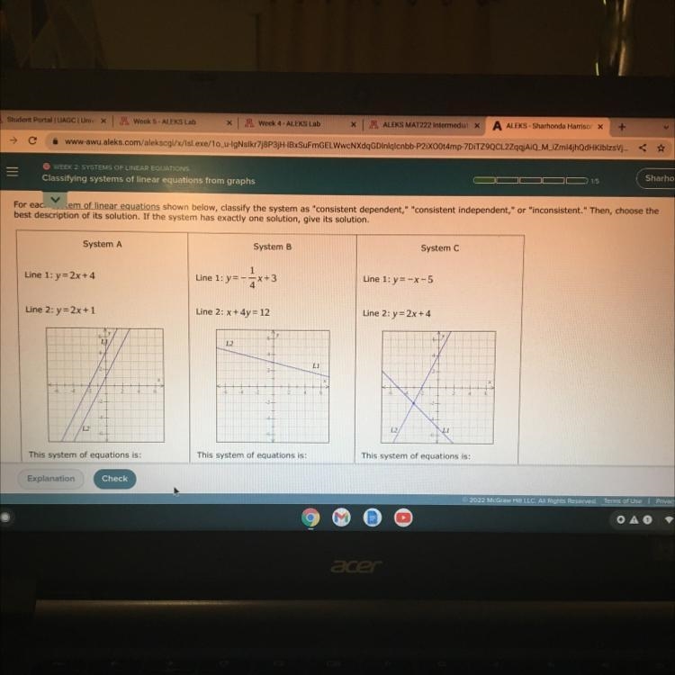 How is the system of linear equations determined, and how do we give a solution?-example-1