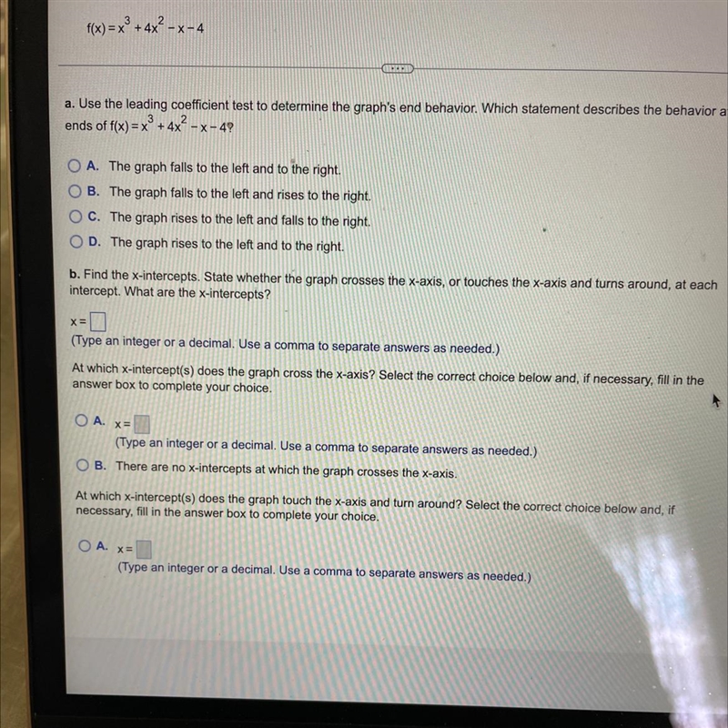 Answer parts a through E for the function shown below-example-1