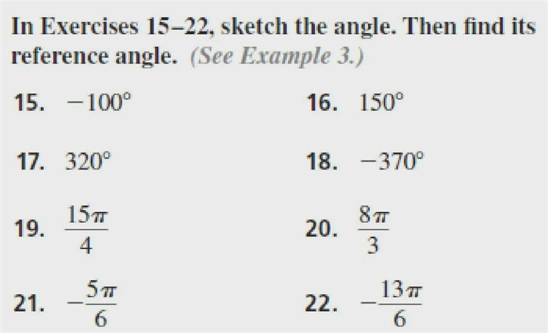 Answer question number 20. The question is in the image.Reference angle is the angle-example-1